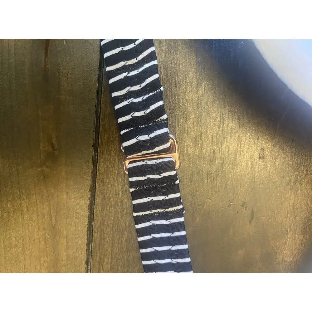 Shade & Shore black‎ white twist front underwire cup support size 36B